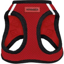 Voyager Step-In Air Köpek Koşum Takımı -  Küçük ve Orta Ölçekli Köpekler Için Yelek Koşumunda Tüm Hava Mesh Basamağı - Kırmızı Tabanlı, M