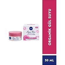 Nıvea Aqua Rose Hyaluron ve Organik Gül Suyu Içeren Nemlendirici Jel Yüz Kremi, 50 Ml, 48 Saat Yoğun Nemlendirme, Tüm Cilt Tipleri Için, Işıltılı, Pürüzsüz Cilt