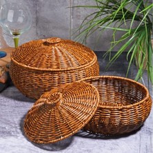Wicker 2'li Yuvarlak Sepet