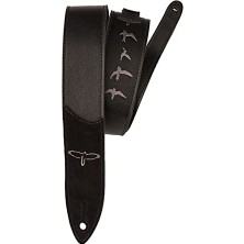 Guitars Premium Deri 5 cm Askı Işlemeli Kuşlar, Siyah (ACC-3166)