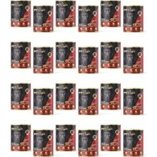 Konserve Köpek Maması Yetişkin Sığır Etli, Kıyılmış, Pate Etli 415 gr 24 Adet Yaş Mama Düşük Tahıllı