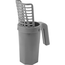 Gobypet Hazneli Kedi Kumu Küreği Rulo Çöp Poşeti, Çöp Poşeti Hazneli Kedi Kumu Küreği, Yeni Nesil Kedi Kumu Küreği, Hazneli Kedi Kumu Küreği (Gri)