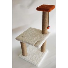 Iki Katlı Yavru Beyaz Kedi Tırmalama Tahtası