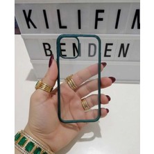 Iphone 12 / 12 Pro Şeffaf Renkli Kenar Kılıf Modeli