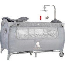 Sunny Baby Joy Plus Gri Oyun Parkı Tekerlekli Portatif Tasarım 70 x 120 cm Kolay Kurulum