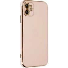 Newface iPhone 12 Kılıf Volet Silikon - Pembe