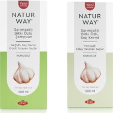 Otacı Naturway Sarımsaklı Bitki Özlü Şampuan ve Saç Kremi Canlandırıcı Etki 500 ml Kokusuz