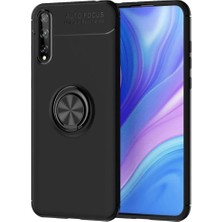 Newface Huawei P Smart S Kılıf Range Yüzüklü Silikon - Siyah