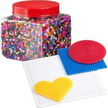 Pyssla Ütü Resmi, Takılabilir, 14.000 Resim Boncuğu, Plakalı, 4'lü Set