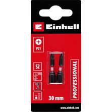 Orijinal Einhell Çift Torsiyonlu Darbeli Bit Seti, 2 Parça, 30 Mm, Pz1 (S2 Çelik, Yüksek Dayanıklılık, Çift Torsiyon Etkisi, Kırmızı Renk Halkası, C 6.3 Sap) - 49132040
