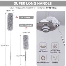 Tuba Toptaş Toz Alma Mop Bükülebilir Teleskopik 3'lü Püskülü Çok Fonksiyonlu Temizlik Seti,boşluk ve Tavan Temizliği Için Uzayabilir Toz Alma Seti (Kolay, Pratik, Bükülebilir)