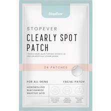 Stopever Clearly Spot Patch, Sivilce Karşıtı Şeffaf Plaster | Şeffaf, Ultra Ince, Hidrokolloid + Niacinamide + Salicylic Asit Içerikli Akne Karşıtı Yüz Bandı | 24 Adet