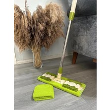 Sihirli Teleskobik Mandallı Mop.yedek Bez Hediyeli.fayans,duvar,yüzey ve Cam Temizlik Paspası Yeşil (NKS125)