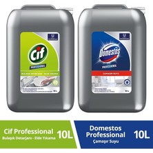 Cif Domestos Professional Konsantre Çamaşır Suyu 10 lt + Cif Professional Bulaşık Deterjanı 10 lt