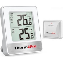 Thermopro TP200C Dijital Ev Termometresi LCD Bluetooth Iç ve Dış Mekan Termometresi 150 Mye Kadar Sıcaklık Sensörlü