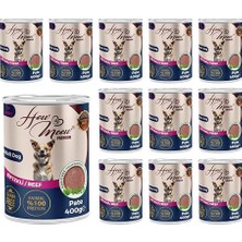 Yetişkin Köpek Biftekli Pate Yaş Mama 400 gr x 12 Adet