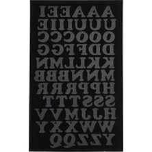 Iron-On Letters Ütüyle Yapıştırmak Için Harfler, Siyah, 3/4 Inç