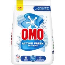 Omo Active Fresh Beyazlar 20 Yıkama Toz Çamaşır Deterjanı 3 kg