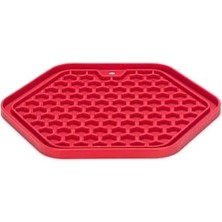 Yavru Köpek Yaş Mama Yeme Oyuncağı, Sekizgen Şeklinde, Silikon, Pembe, 23X20CM