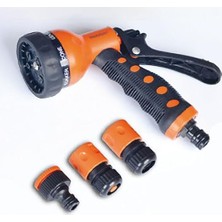 Promosyonca Çok Fonksiyonlu Bahçe Sulama Tabancası, 3 Bağlantı Aparatlı