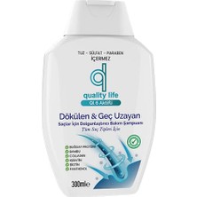 Ql 6 Aktifli Şampuan Dökülme Karşıtı Geç Uzayan Saçlar Tuzsuz Parabensiz Sülfatsız Hızlı Saç Uzatma