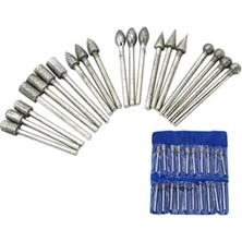 Elmas Uçlu Cam Işleme Delme Kesme Uç Seti Gri Cam Oyma ve Şekillendirici 20 Parça