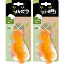 Charmy Fırefly Catnipli Kedi Oyuncağı Orange 2li Paket