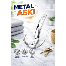 DESIPHON Noktalı Metal Vestiyer Askısı Parlak Krom Portmanto Dolap Elbise Askılığı Şık Mobilya Askı