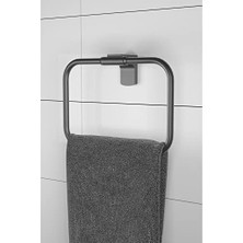 Alper Banyo F1 Model Paslanmaz Siyah Kare Havluluk, Havlu Askısı - 5 Yıl Garantili