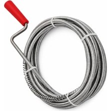 3 Metre Manuel Gider Açma Teli, Lavabo ve Banyo Için Uzun Spiral Gider Açıcı, Paslanmaz Çelik Tıkanıklık Açma Aparatı, Lavabo Açma Spirali 3m, Manuel Gider Açma Aparatı
