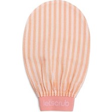 Premium Ekru Zebra Banyo Duş Kesesi Peeling ELDIVENI%100 Floş Ipek Normal Ciltler Için