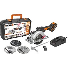 WX531 20VOLT 2.0AH. Li-Ion 120MM Kömürsüz Profesyonel Çok Amaçlı Daire Testere