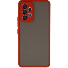 Newface Samsung Galaxy A73 5g Kılıf Montreal Silikon Kapak - Kırmızı