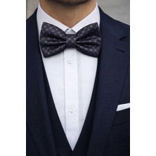 Kravatkolik Kahve - Lacivert Motif Desen Papyon P2025
