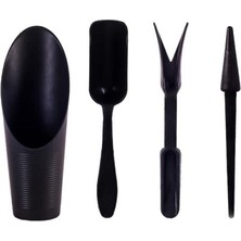 Kaktüs Dikim Seti Bakım Seti 4 Parça Toprak Kabı Kürek Kök Sökücü Yuva Açma