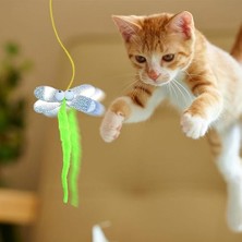 Okavango Elastik Kendinden Yapışkanlı Renkli Kedi Oyun Oltası Kedi Oyuncağı Yapışkanlı Olta Eğitim Oyuncağı (1 Adet)