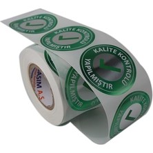 Kalite Kontrolü Yapılmıştır Etiketi Pp Metalize 5cm Çapında 500 Adet Ürünlerinizin Kontrol Edildiğini Belirtin. (Sayıldı Etiketi Yerine Kullanılabilir)