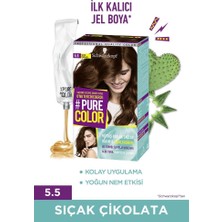Schwarzkopf Pure Color 5-5 Sıcak Çikolata Krem Saç Boyası Yoğun Nem Etkisi ile Parlak Saçlar
