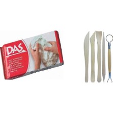 Glance DAS 500 gr Beyaz Seramik Kili Ve 5 Li Ahşap Modelaj Kalemi Seti Özellikli