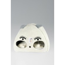 Beyaz Kedi Kafalı Büyük Kedi Evi Yuvası, Beyaz, 55 x 60