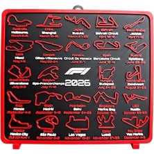 2026 Formula 1 Yarış Takvimi | F1 | Duvara Asılabilir Yarış Pistleri | 3D Baskı