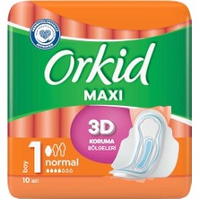 Orkid Maxi Hijyenik Ped Normal (Boy 1) 10 Adet Ped