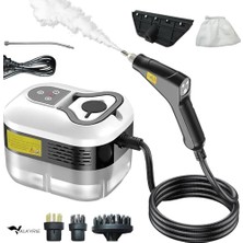 El Tipi Buharlı Temizleyici 2500W Basınçlı Yüksek Isı, Çoklu Başlık Aparatlı Derinlemesine Hijyenik Temizlik