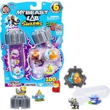 Swarms Hyper Fusion Serisi, 100+ Benzersiz Hiper Füzyon Sürüsü Toplayın, Laboratuvar Paketi 6 Mikro Canavar, 6 Koleksiyon Çıkartma ve 2 Istiflenebilir Füzyon Kapağı Içerir