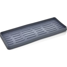 Silikon Sabunluk Organizer, Sabunluk Altlığı, Sıvı Sabun Standı Antrasit 26X10 cm