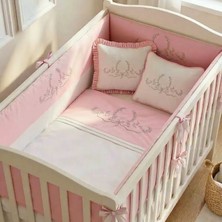 Kista Baby Bebek Uyku Seti Nevresim Takımı 60x120 Silver Pembe