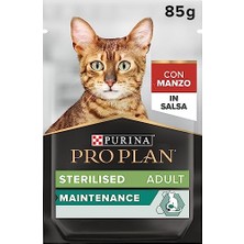 Purina Pro Plan Maintenance Sos Içinde Sığır Etli Kısırlaştırılmış Kedi Maması 85GR Pouch x 26 Adet