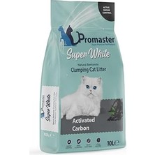 Süper Beyaz Doğal Bentonit Topaklanan Kedi Kumu Aktif Karbon Kokulu 5 Lt