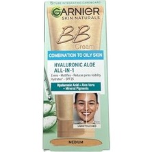 Garnier Bb Krem Hyaluronic Aloe Yağlı Karma Ciltler Orta Ton 50 ml