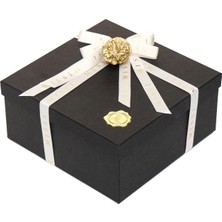 Tuba Toptaş Siyah Dekoratif Sıvama Hediye Kutusu